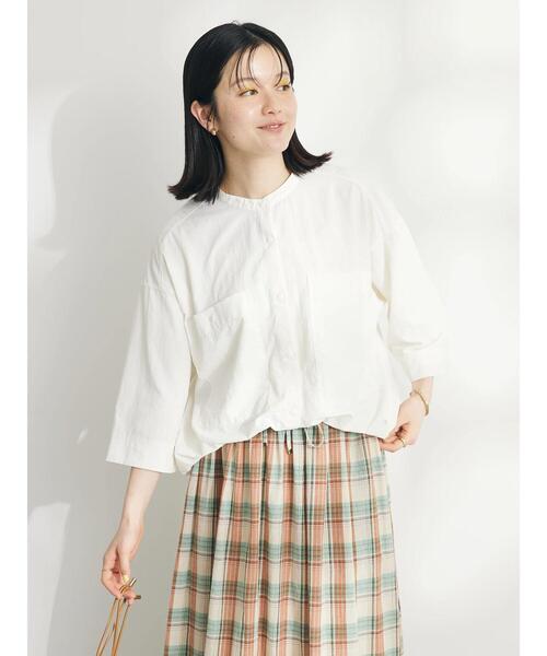 「CRAFT STANDARD BOUTIQUE」 7分袖ブラウス FREE カーキ レディース_画像2