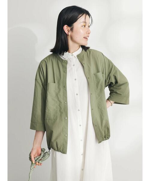 「CRAFT STANDARD BOUTIQUE」 7分袖ブラウス FREE カーキ レディース_画像4