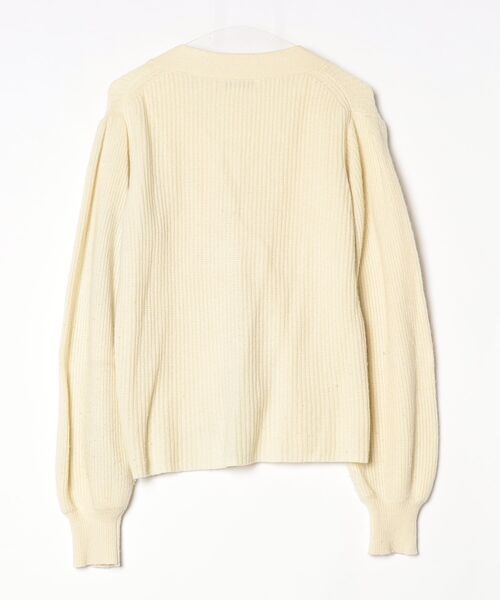 「MADEMOISELLE ROPE'」 ニットカーディガン 38 イエロー レディース_画像2