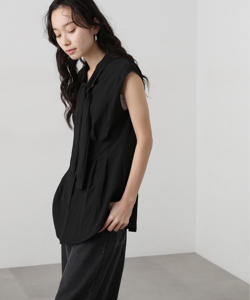 「N.(N. Natural Beauty Basic)」 ノースリーブブラウス MEDIUM ブルー レディース_画像6