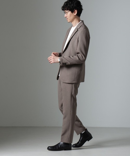 NANO universe【美品】セットアップ スーツ ベージュ M NANO universe（ナノ・ユニバース） スーツ M ベージュ メンズ