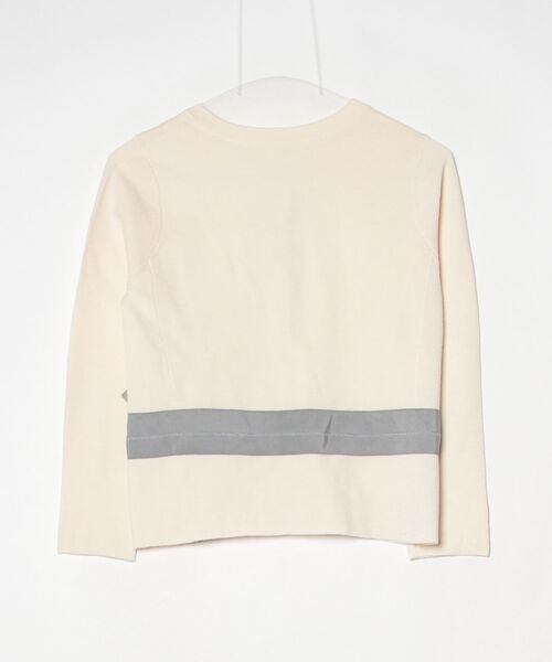 「LANVIN en Bleu」 ニットカーディガン 38 ホワイト レディース_画像2