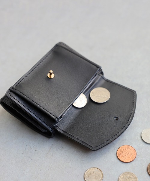 antiqua（アンティカ） 財布 本革 ハラコ調 コンパクト財布 レディース