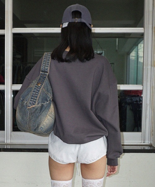 「SCULPTOR」 スウェットカットソー LARGE アイボリー レディース_画像2