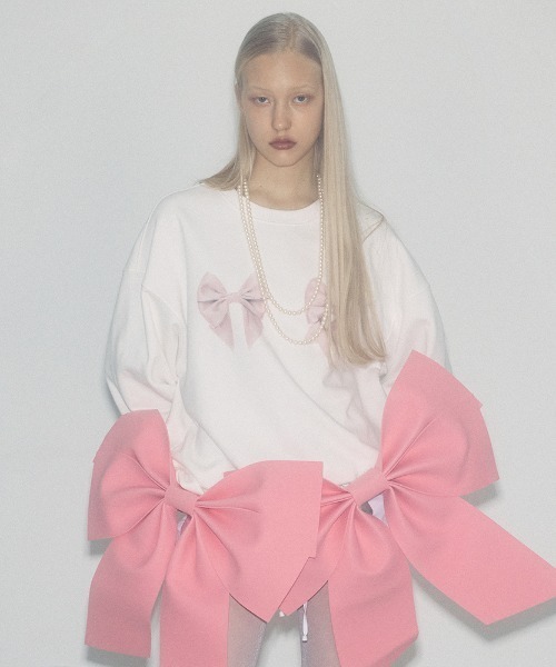 「SCULPTOR」 スウェットカットソー LARGE アイボリー レディース_画像6