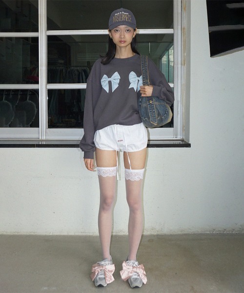 「SCULPTOR」 スウェットカットソー LARGE アイボリー レディース_画像7