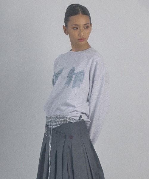 「SCULPTOR」 スウェットカットソー LARGE アイボリー レディース_画像8