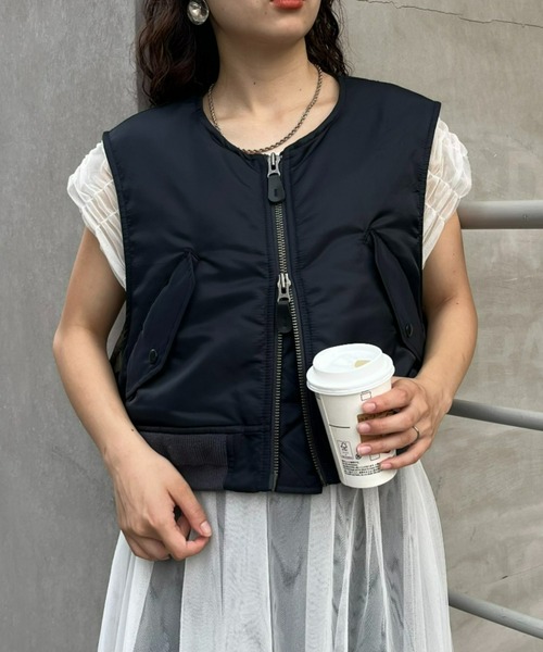 etsinta（エシンタ） ナイロンベスト ONE SIZE ブラック レディース