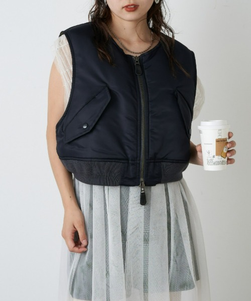 etsinta（エシンタ） ナイロンベスト ONE SIZE ブラック レディース