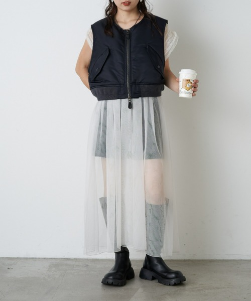 etsinta（エシンタ） ナイロンベスト ONE SIZE ブラック レディース