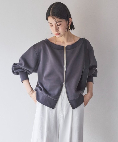「DOUX ARCHIVES」 カーディガン 38 チャコールグレー レディース_画像3