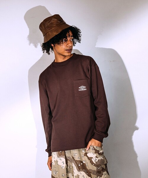 「UMBRO」 長袖Tシャツ MEDIUM ブラック メンズ_画像2