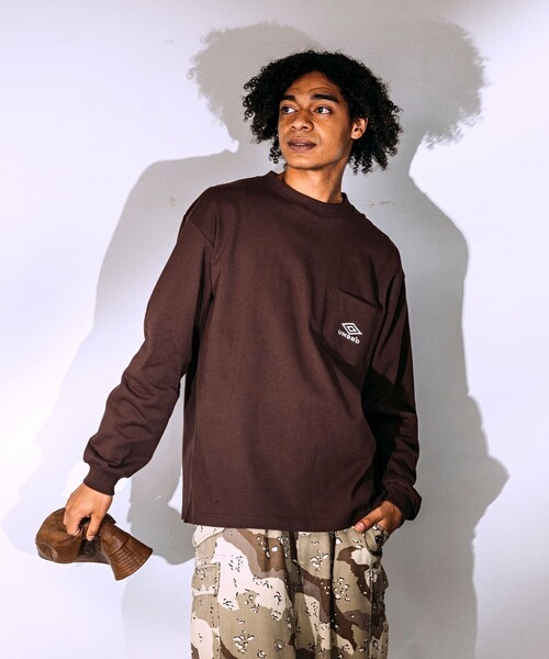 「UMBRO」 長袖Tシャツ MEDIUM ブラック メンズ_画像3