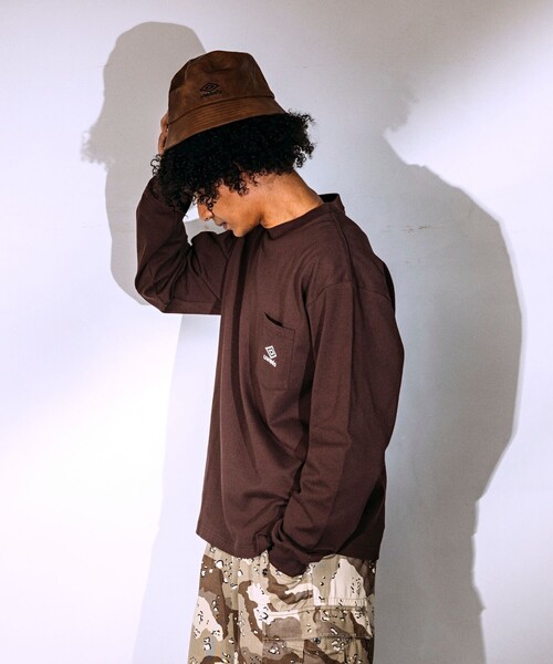 「UMBRO」 長袖Tシャツ MEDIUM ブラック メンズ_画像8