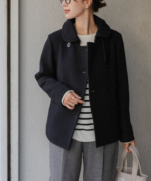 「URBAN RESEARCH DOORS」 ピーコート SMALL ブラック レディース_画像2