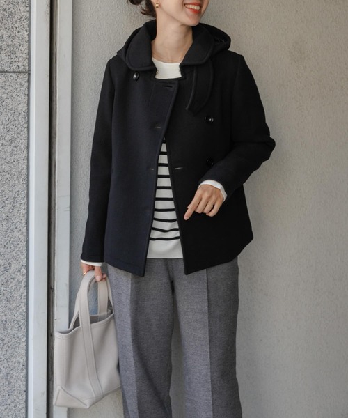 「URBAN RESEARCH DOORS」 ピーコート SMALL ブラック レディース_画像7