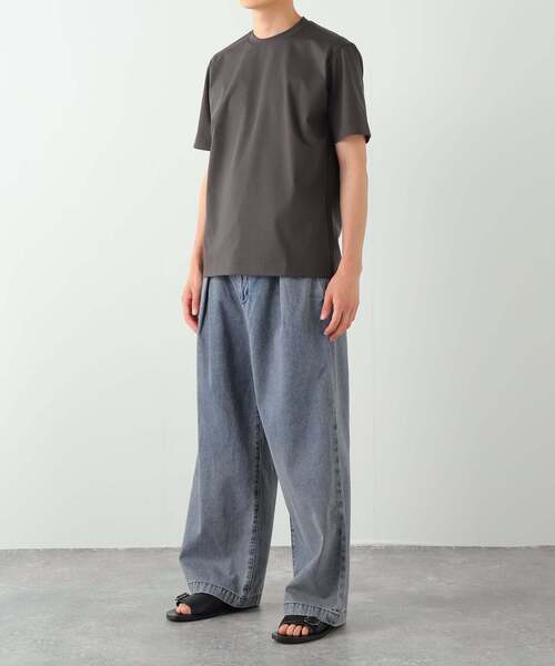 EDIFICE DENIM euro STRAIGHT ワイドデニム　Lサイズ EDIFICE（エディフィス） ワイドパンツ ジーンズ LE JEAN DE EDIFICE