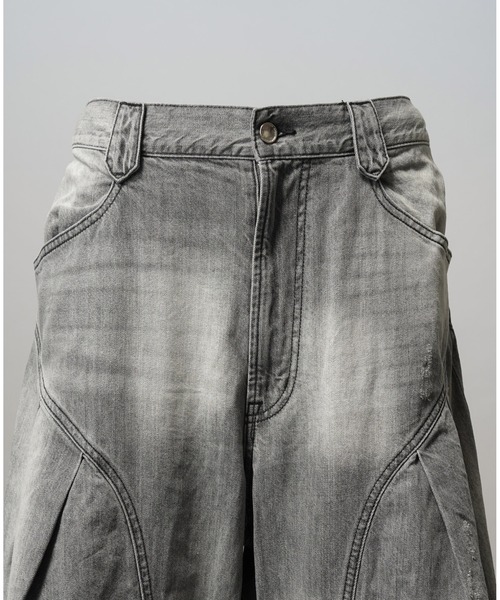 完売品 メゾンスペシャル カットプライムワイドギャザーデニムパンツ MAISON SPECIAL（メゾンスペシャル） ワイドパンツ ジーンズ メンズ