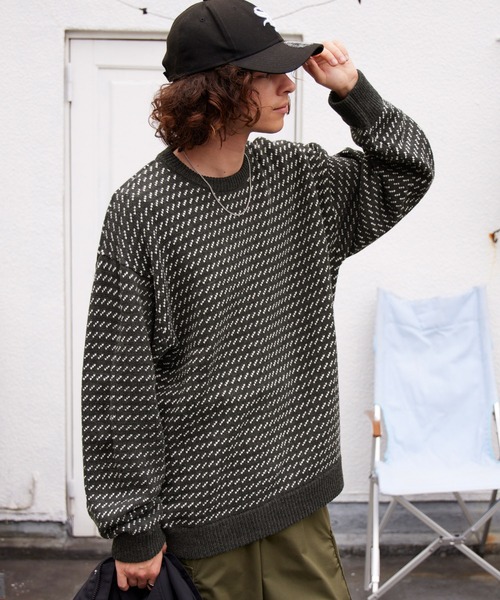 「BARK MANHATTAN」 長袖ニット M アイボリー メンズ_画像2