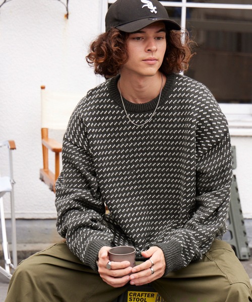 「BARK MANHATTAN」 長袖ニット M アイボリー メンズ_画像4