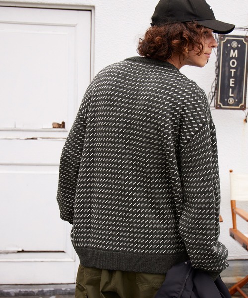 「BARK MANHATTAN」 長袖ニット M アイボリー メンズ_画像5