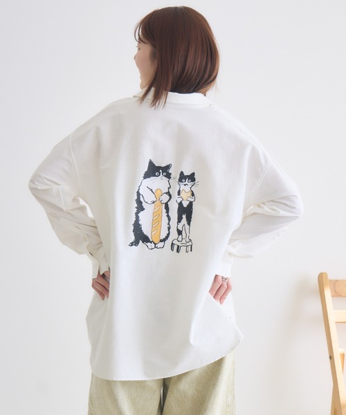 とりよりさん meeny miny ブラウス シャツ 「meeny miny」CAT ＆ BAKES 9456