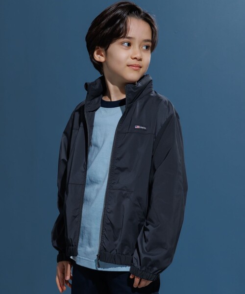 ブルゾン アウター 「撥水」「140-170cm」バックロゴ ポケッタブル ブルゾン キッズ 子供服の画像