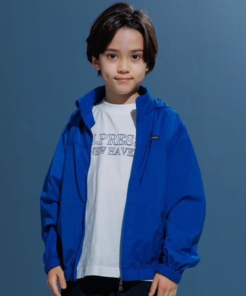 ブルゾン アウター 「撥水」「140-170cm」バックロゴ ポケッタブル ブルゾン キッズ 子供服の画像