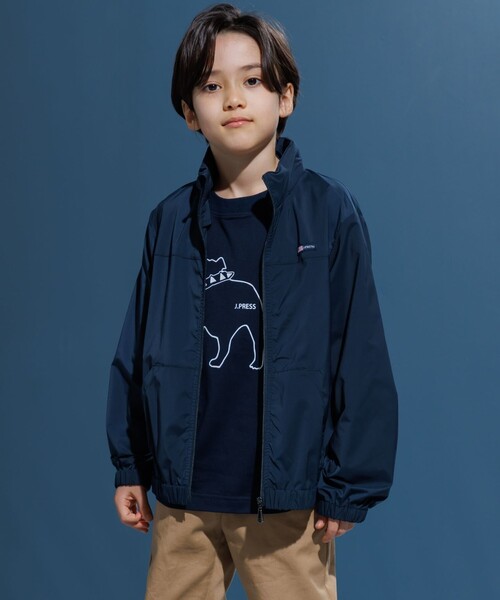 ブルゾン アウター 「撥水」「140-170cm」バックロゴ ポケッタブル ブルゾン キッズ 子供服の画像