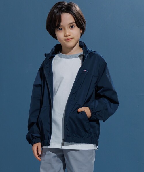ブルゾン アウター 「撥水」「140-170cm」バックロゴ ポケッタブル ブルゾン キッズ 子供服の画像