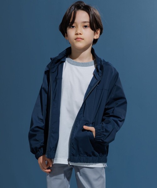 ブルゾン アウター 「撥水」「140-170cm」バックロゴ ポケッタブル ブルゾン キッズ 子供服の画像