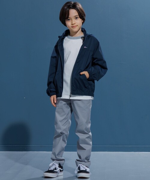 ブルゾン アウター 「撥水」「140-170cm」バックロゴ ポケッタブル ブルゾン キッズ 子供服の画像