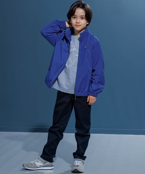 ブルゾン アウター 「撥水」「140-170cm」バックロゴ ポケッタブル ブルゾン キッズ 子供服の画像