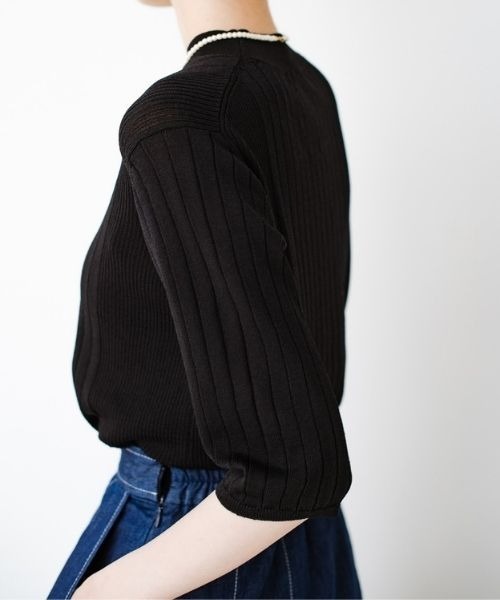 「ANNA LUNA」 7分袖ニット MEDIUM ベージュ レディース_画像8