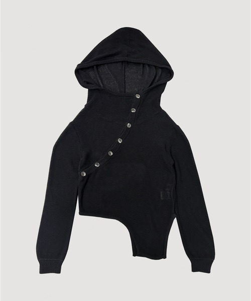 VIAVANDA ニット セーター OPEN KNIT HOODED TOP レディース