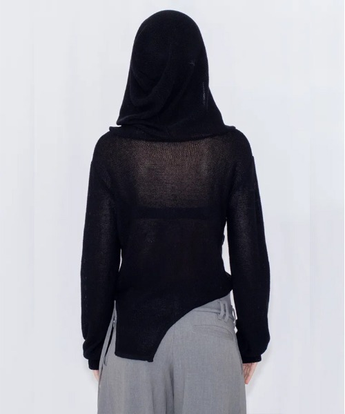 VIAVANDA ニット セーター OPEN KNIT HOODED TOP レディース