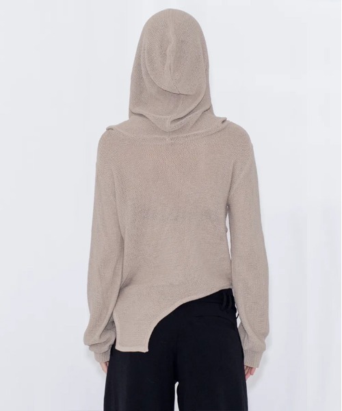 VIAVANDA ニット セーター OPEN KNIT HOODED TOP レディース