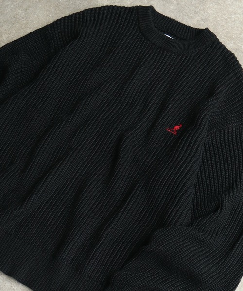 「KANGOL」 長袖ニット M ベージュ メンズ_画像7