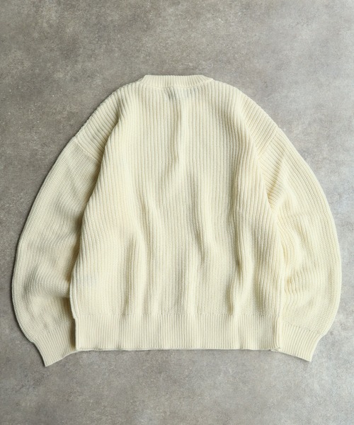 「KANGOL」 長袖ニット M ベージュ メンズ_画像9
