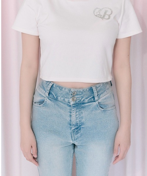 ジーンズ デニム デニムパンツ 「Belle Charme」Back Logo Flare Denim レディース_20