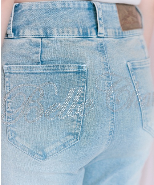 ジーンズ デニム デニムパンツ 「Belle Charme」Back Logo Flare Denim レディース_21