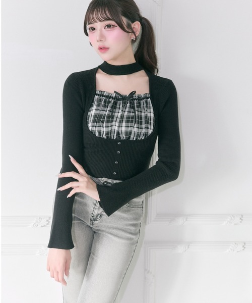 ジーンズ デニム デニムパンツ 「Belle Charme」Back Logo Flare Denim レディース_10