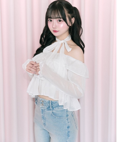 ジーンズ デニム デニムパンツ 「Belle Charme」Back Logo Flare Denim レディース_15
