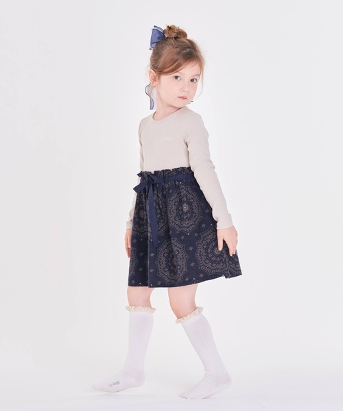 「Rora」 「KIDS」ドッキングワンピース 130 ブラック キッズ_画像2