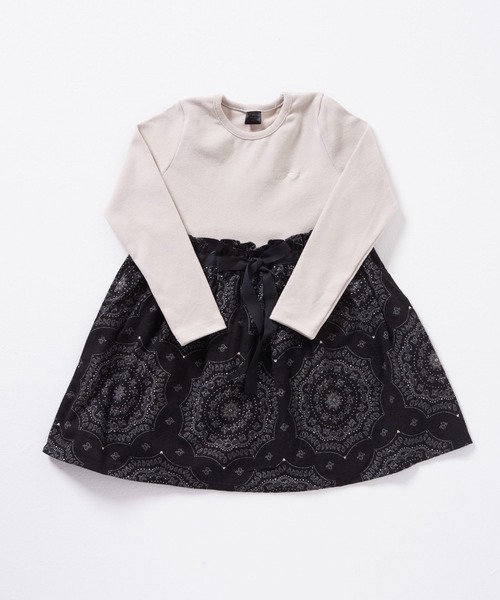 「Rora」 「KIDS」ドッキングワンピース 130 ブラック キッズ_画像5