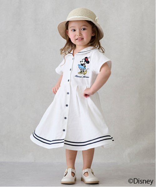 「petit main」 「KIDS」半袖ワンピース 100cm ライトブルー キッズ_画像3