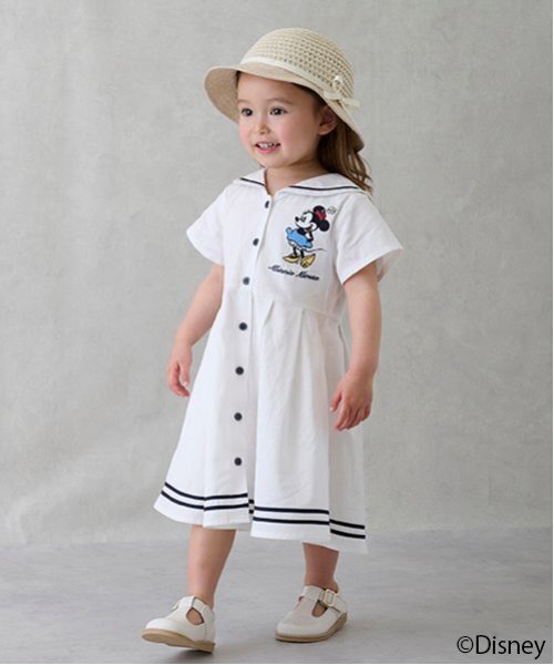 「petit main」 「KIDS」半袖ワンピース 100cm ライトブルー キッズ_画像5