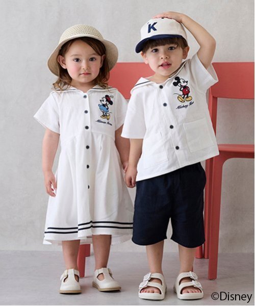 「petit main」 「KIDS」半袖ワンピース 100cm ライトブルー キッズ_画像9
