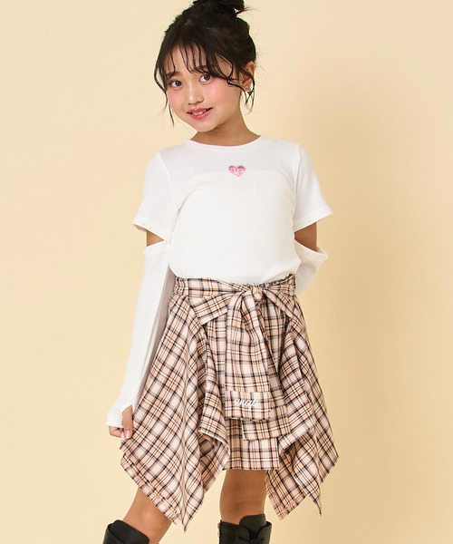ANAP kids（アナップキッズ） スカート 腰巻風チェックスカート キッズ