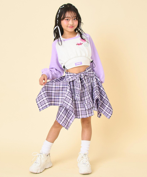 ANAP kids（アナップキッズ） スカート 腰巻風チェックスカート キッズ